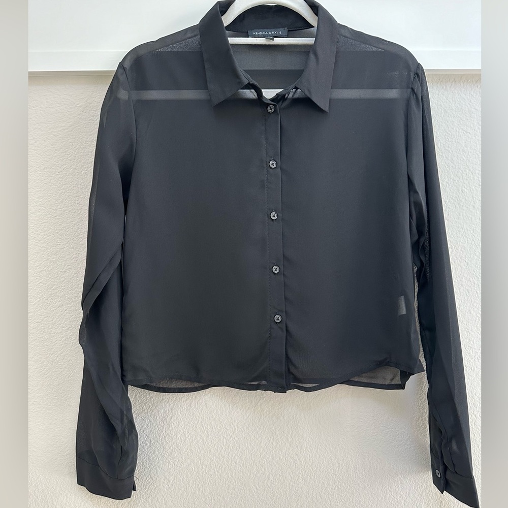 Midnight Sheer Statement Top